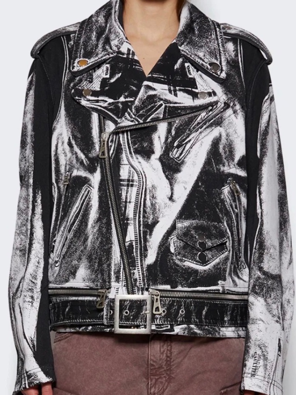 Jean Paul Gaultier Trompe l'Oeil Perfecto Biker Jacket Spring 2025